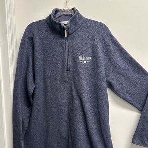 Madeline  Island Wisconsin Unisex Navy Sweater